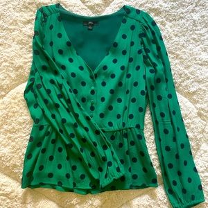 J.Crew Polka Dot Shirt (S)